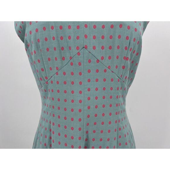 J. Peterman Blue and Pink Midi Dress - Picture 3 of 13